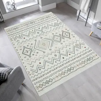 Qilim Conceptum Hypnose, 80x150cm, bezhë, kaltër, mink