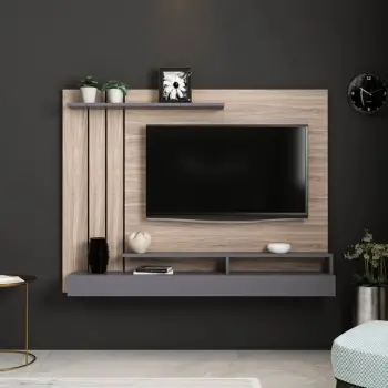 Njësi TV Skye Decor, Lawrance, ngjyrë fume dhe lis