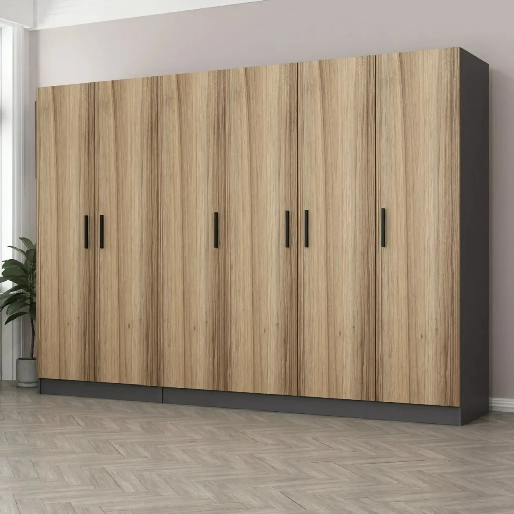 Dollap garderobe, ngjyrë dore, Skye Decor, 270x190x52cm - 1