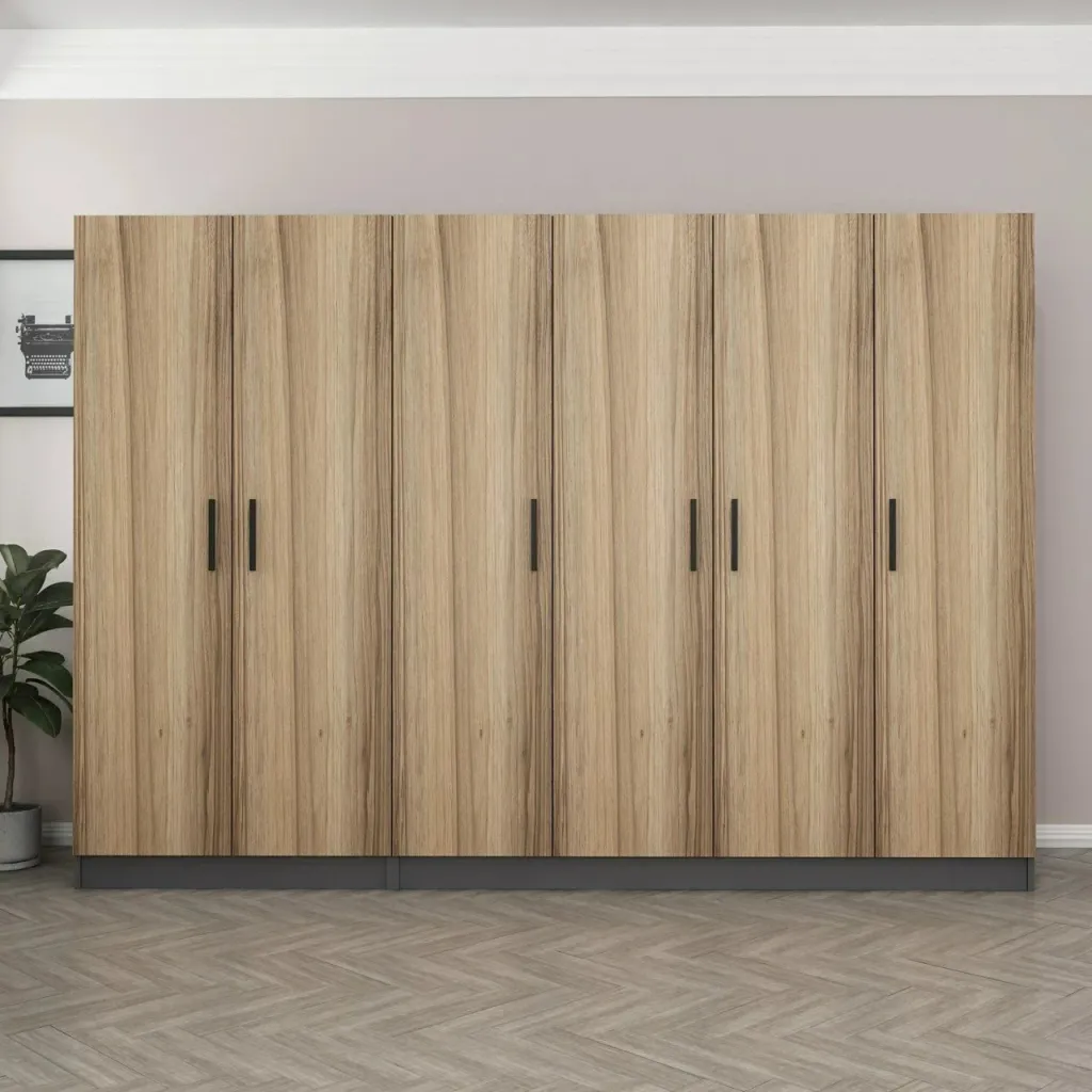 Dollap garderobe, ngjyrë dore, Skye Decor, 270x190x52cm - 2