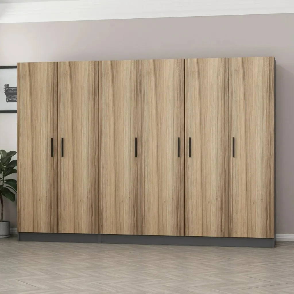 Dollap garderobe, ngjyrë dore, Skye Decor, 270x190x52cm - 3