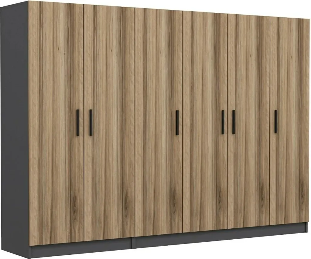 Dollap garderobe, ngjyrë dore, Skye Decor, 270x190x52cm - 7
