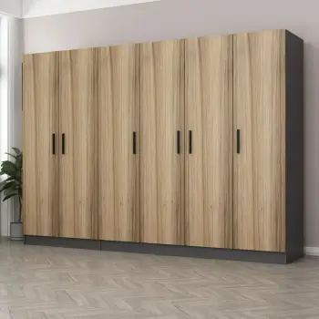 Dollap garderobe, ngjyrë dore, Skye Decor, 270x190x52cm