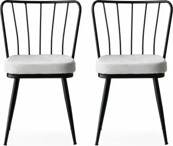 Set karrigesh (2 copë), Skye Decor, ngjyrë e zezë, Yıldız -940 V2