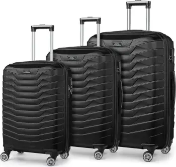 Set valixhesh (3 copë), Zoozie Bags, P55UCVLZ01, e zezë