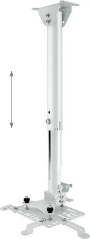 Mbajtës tavani për projektor HAGOR HA BDH, çelik inoksi, 25 kg, rregullim manual, 700-1250 mm