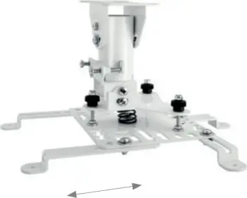 Mbajtëse tavani për projektor HAGOR HA BDH, çelik inox, 25 kg, kënd 0-45°, e bardhë