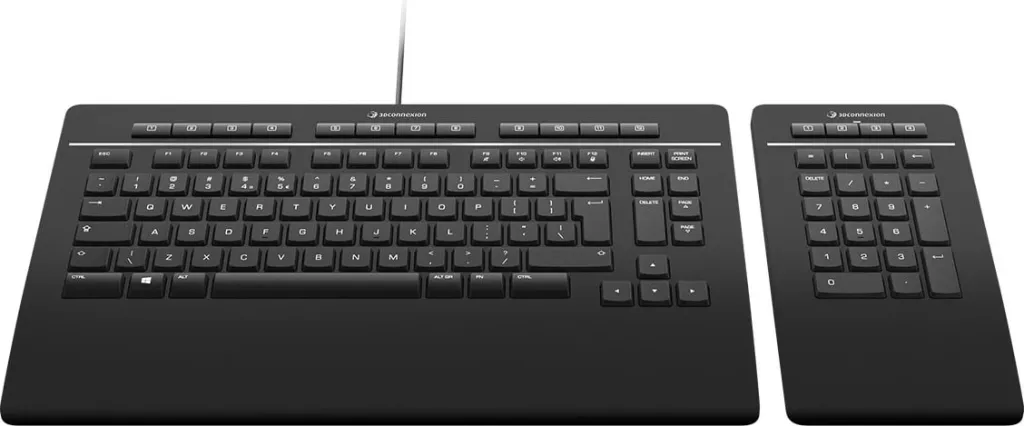 Tastierë 3Dconnexion Keyboard Pro, AZERTY, me numpad, e zezë - 2
