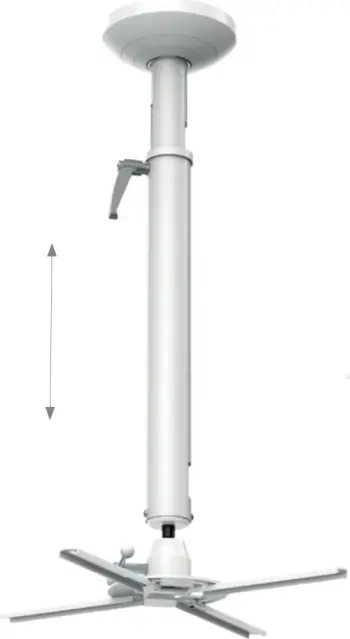 Mbajtëse tavani për projektor HAGOR Beamfix II, 670-900 mm, çelik inox, rregullim manual, 10 kg