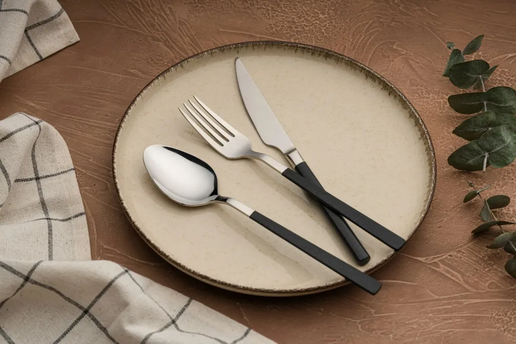 Set lugë, pirunë dhe thika (12 copë), Hermia Concept, CBK12CH-BL - 1