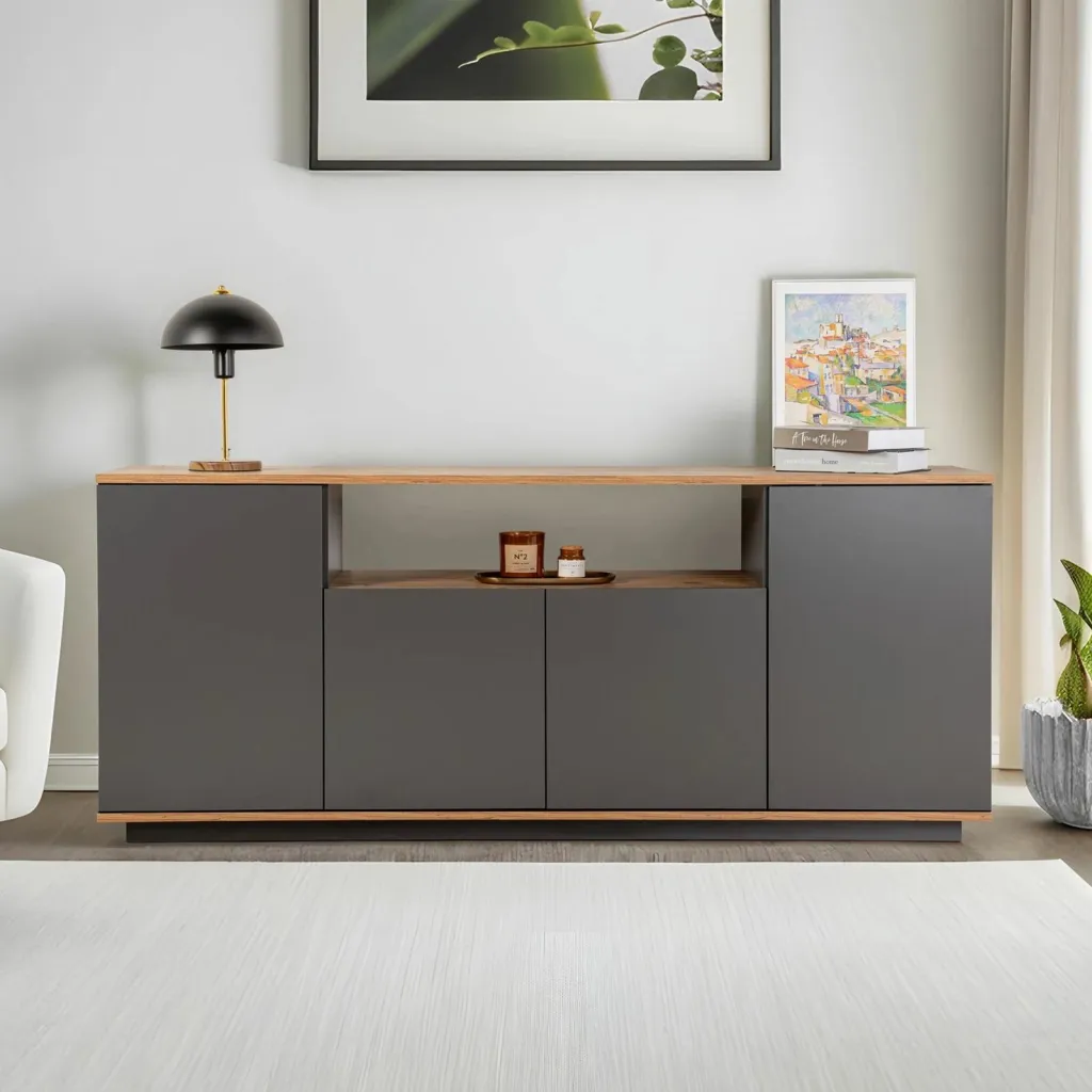 Konsol Skye Decor, ngjyrë antracit dhe Atlantic Pine - 2