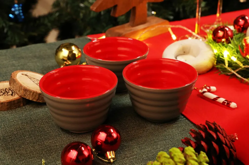 Set tasash qeramike (6 copë), Hermia Concept, gri dhe e kuqe, ST514006F469A0000000ACD100 - 2