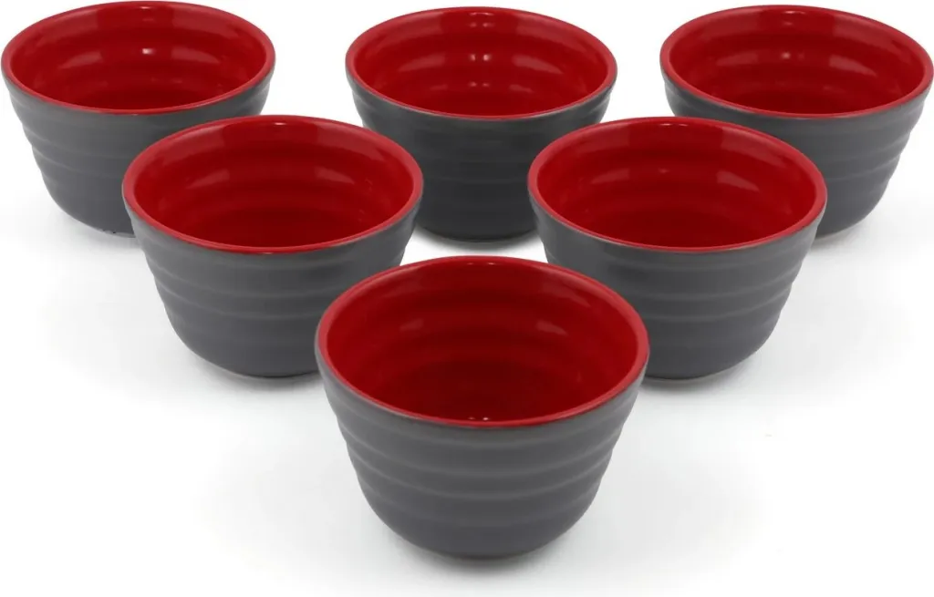 Set tasash qeramike (6 copë), Hermia Concept, gri dhe e kuqe, ST514006F469A0000000ACD100 - 4