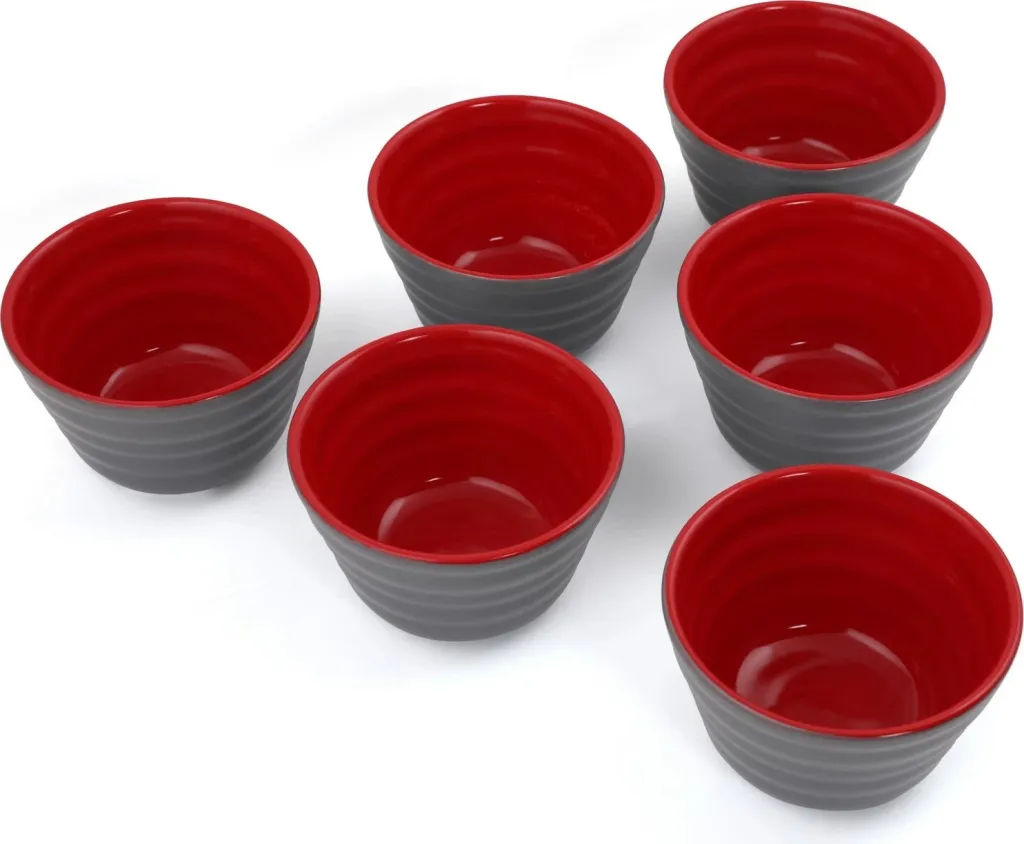 Set tasash qeramike (6 copë), Hermia Concept, gri dhe e kuqe, ST514006F469A0000000ACD100 - 5