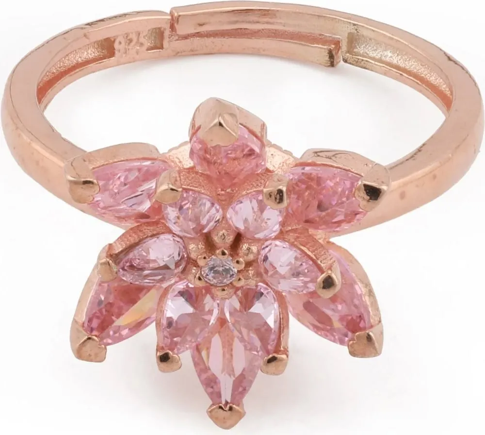 Unazë argjendi, ngjyrë rozë e artë, Jumeon, 10384PEMBE - 2