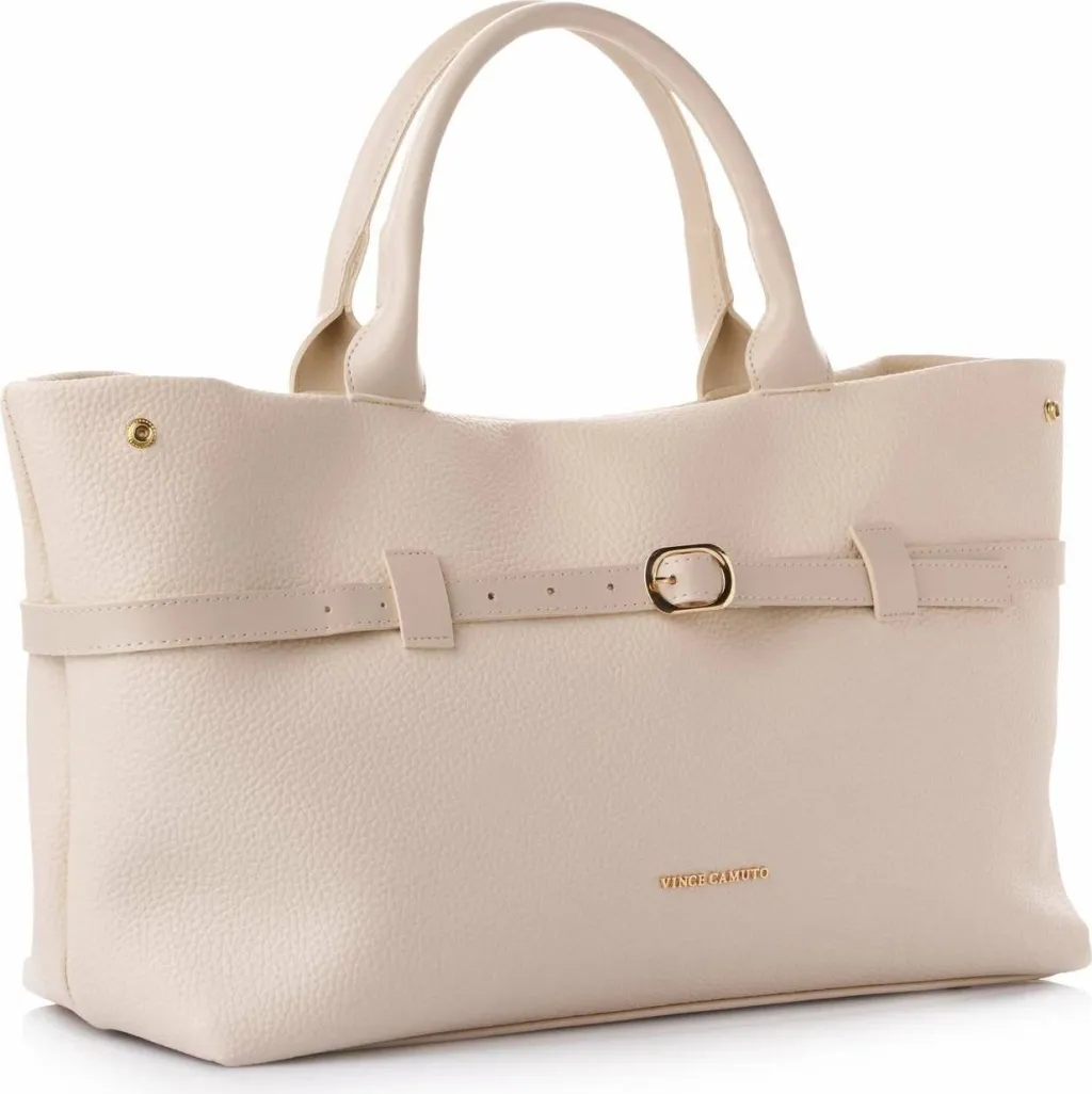 Çantë tote Vince Camuto, Vittoria, ngjyrë krem - 5