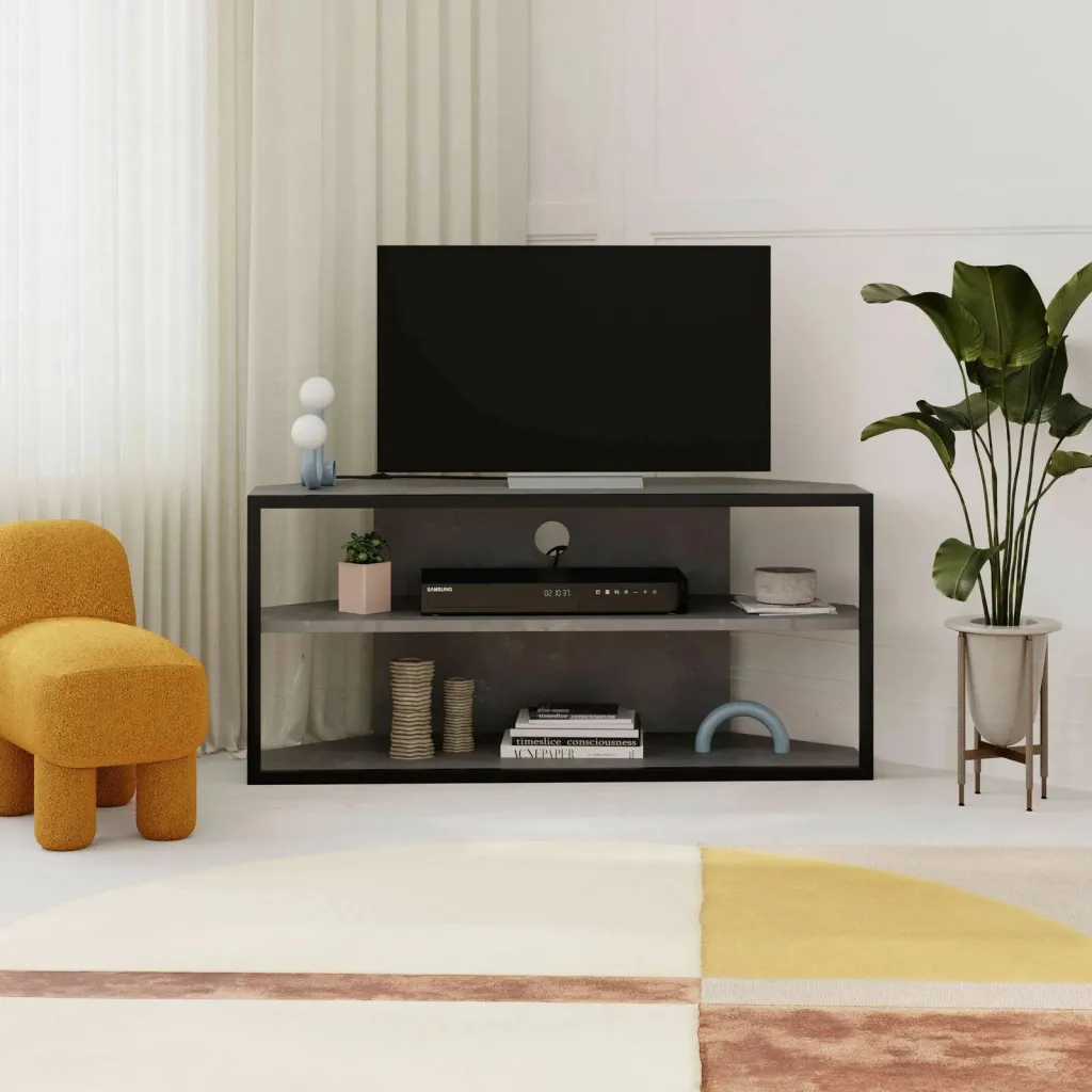 Komodinë TV, ngjyrë gri retro, Skye Decor, Echo - 2