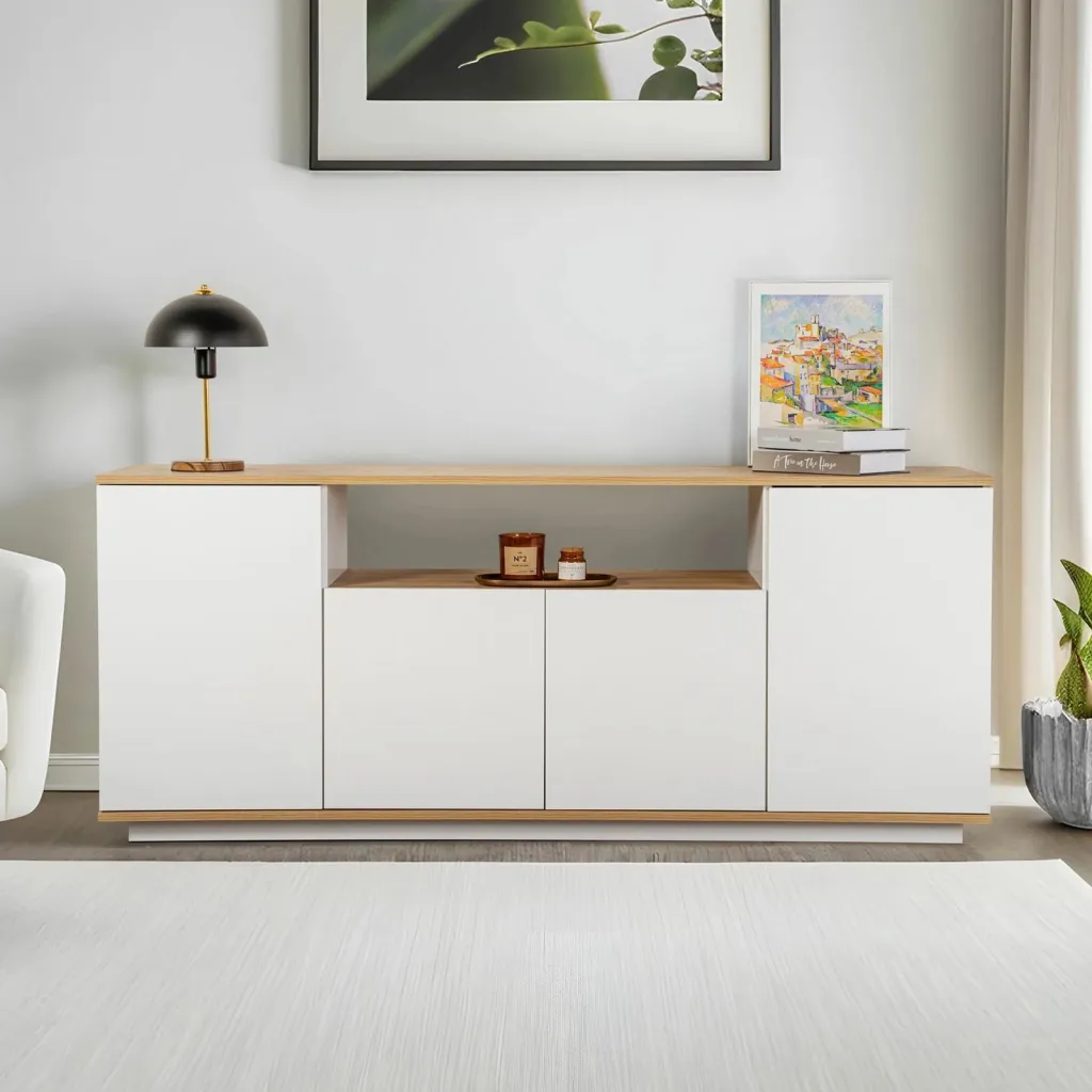 Konsol Skye Decor, Arista, e bardhë, lisi Cadiz - 2