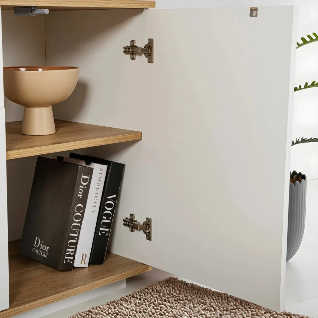 Konsol Skye Decor, Arista, e bardhë, lisi Cadiz - 4