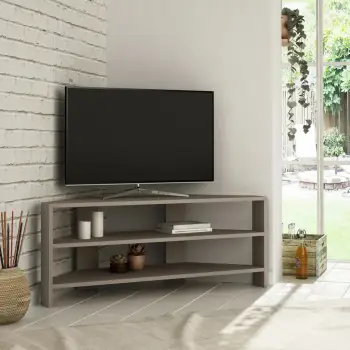 Komodë për TV, këndore, ngjyrë mocha e çelët, Skye Decor Thales
