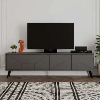 Komodë TV Skye Decor, ngjyrë dunë-antracit