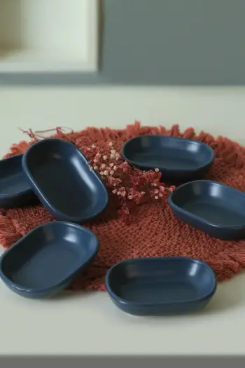 Set pjatash për meze (6 copë), Hermia Concept, ngjyrë blu mat, X0001612000000000000000000