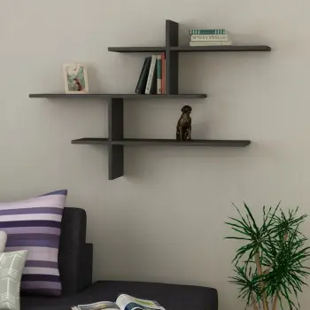 Raft muri Skye Decor, Leo, ngjyrë antracit