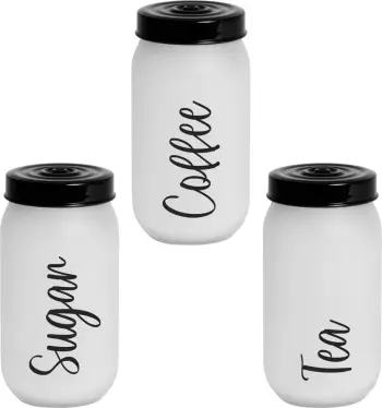 Set kavanozash (3 copë), Hermia Concept, WhFDecjBlaP03-10 TCS