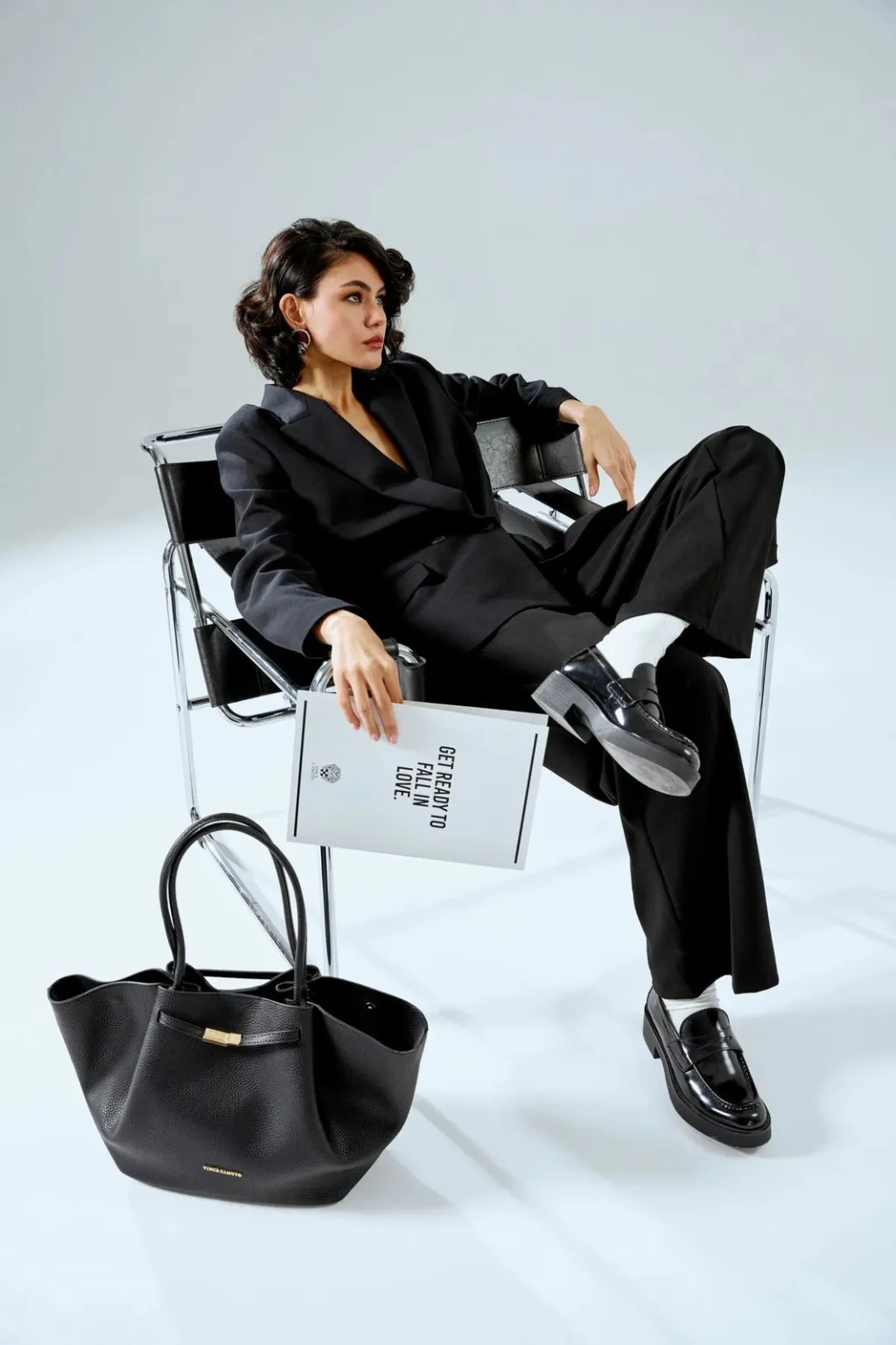 Çantë tote Vince Camuto Prato, e zezë - 8