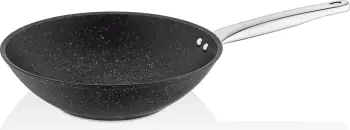 Tigan me shtresë graniti, ngjyrë e zezë, Hermia Concept BLN 3014, 28cm