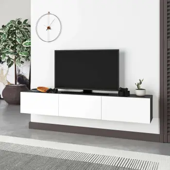 Mbajtës TV Francy, ngjyrë antracit dhe e bardhë, 180cm, Skye Decor