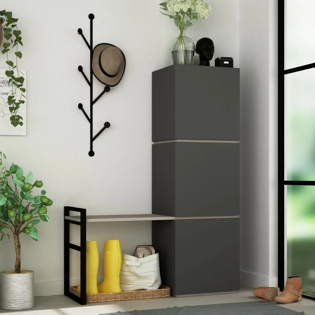 Dollap këpucësh Skye Decor, anthracite, mello - 1