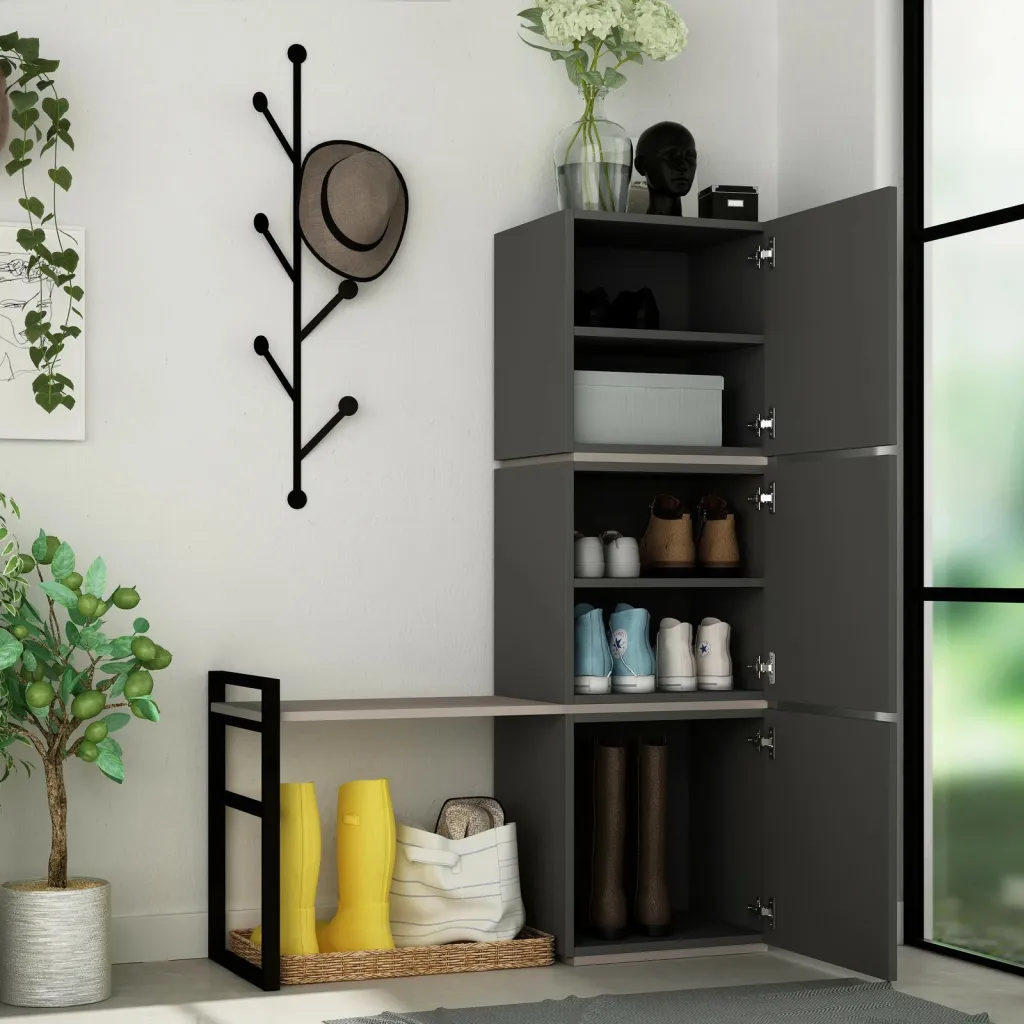 Dollap këpucësh Skye Decor, anthracite, mello - 2