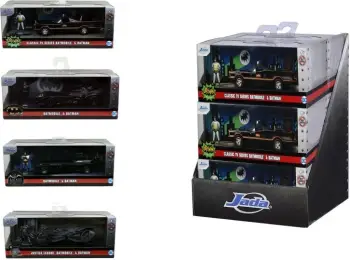 Makina lodër Dickie Jada Batman Batmobile, shkalla 1:32, me figurë 5 cm, e zezë
