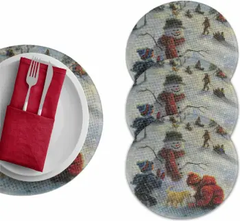Ndarëse tavoline Hermia Concept, shumëngjyrëshe, 4 copë, 37cm
