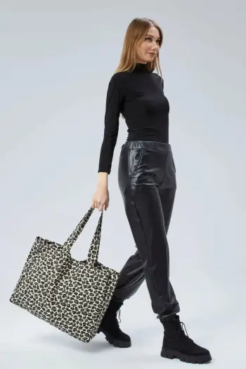 Tote bag Zoozie Bags, krem-leopard, 2268