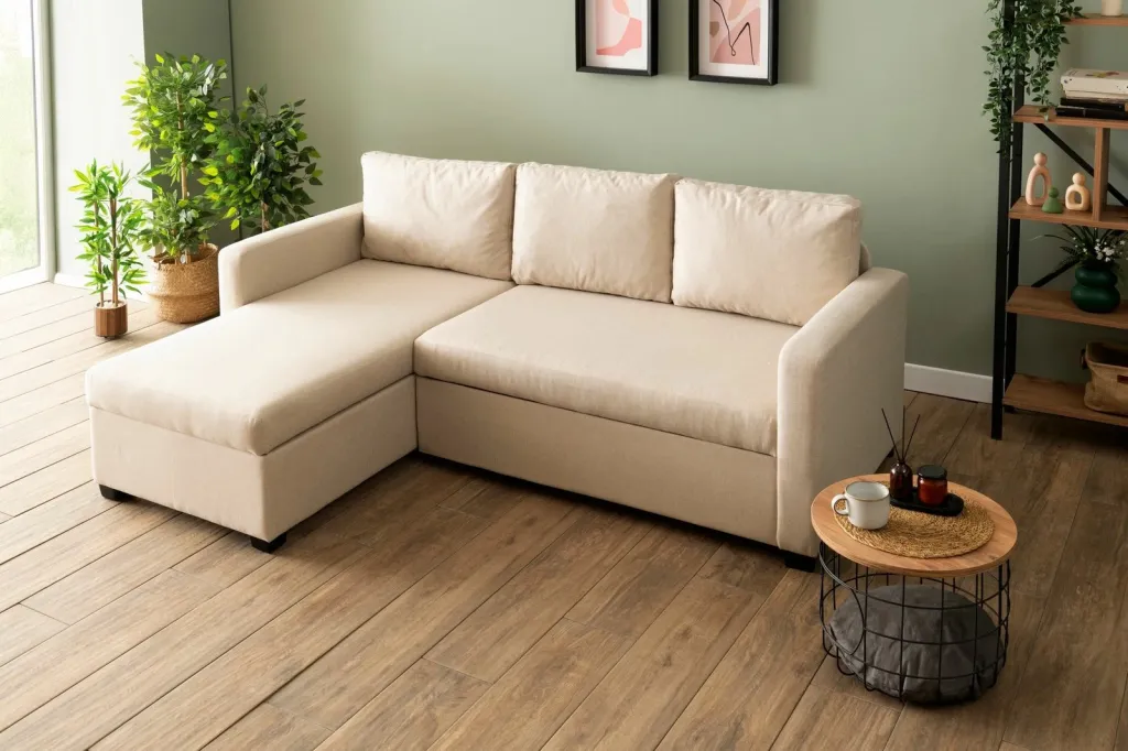 Kënd-sofë krevati Atelier del Sofa, ngjyrë krem, Kado - 1