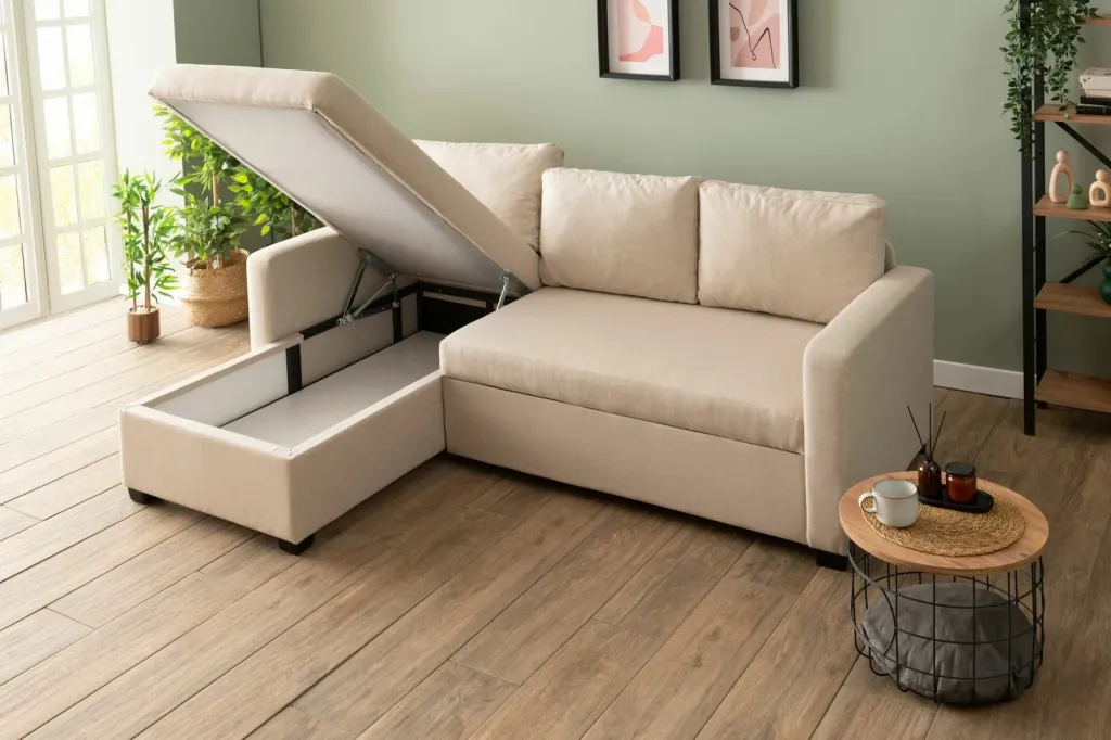 Kënd-sofë krevati Atelier del Sofa, ngjyrë krem, Kado - 4