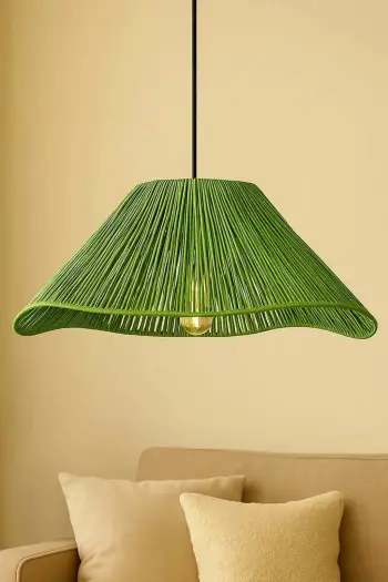 Llambë tavani Opviq, ngjyrë e gjelbër, kapak makrame, Greenfav