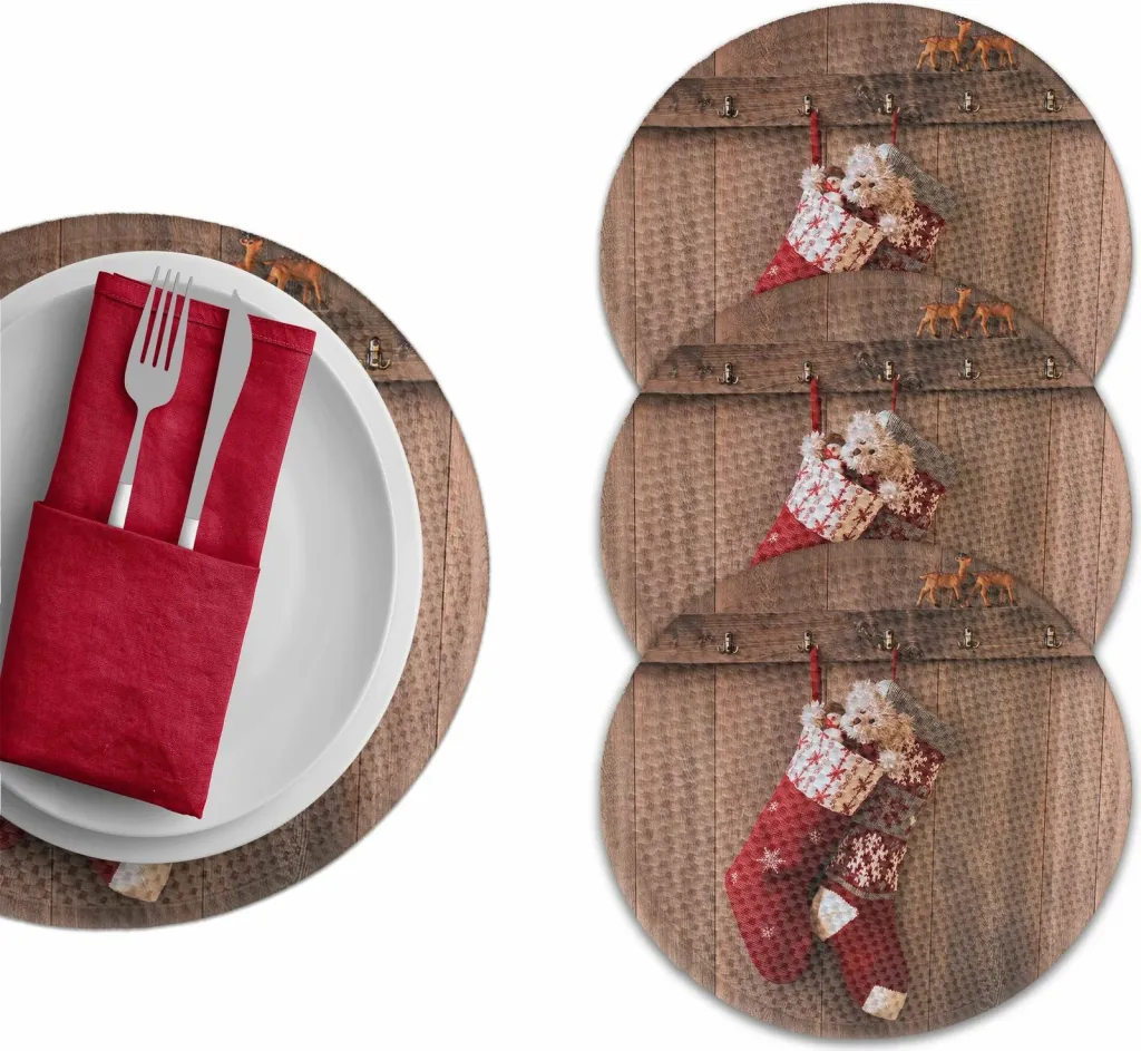 Set nënshtruesish tavoline Hermia Concept, shumëngjyrësh, 4 copë, 37cm - 1