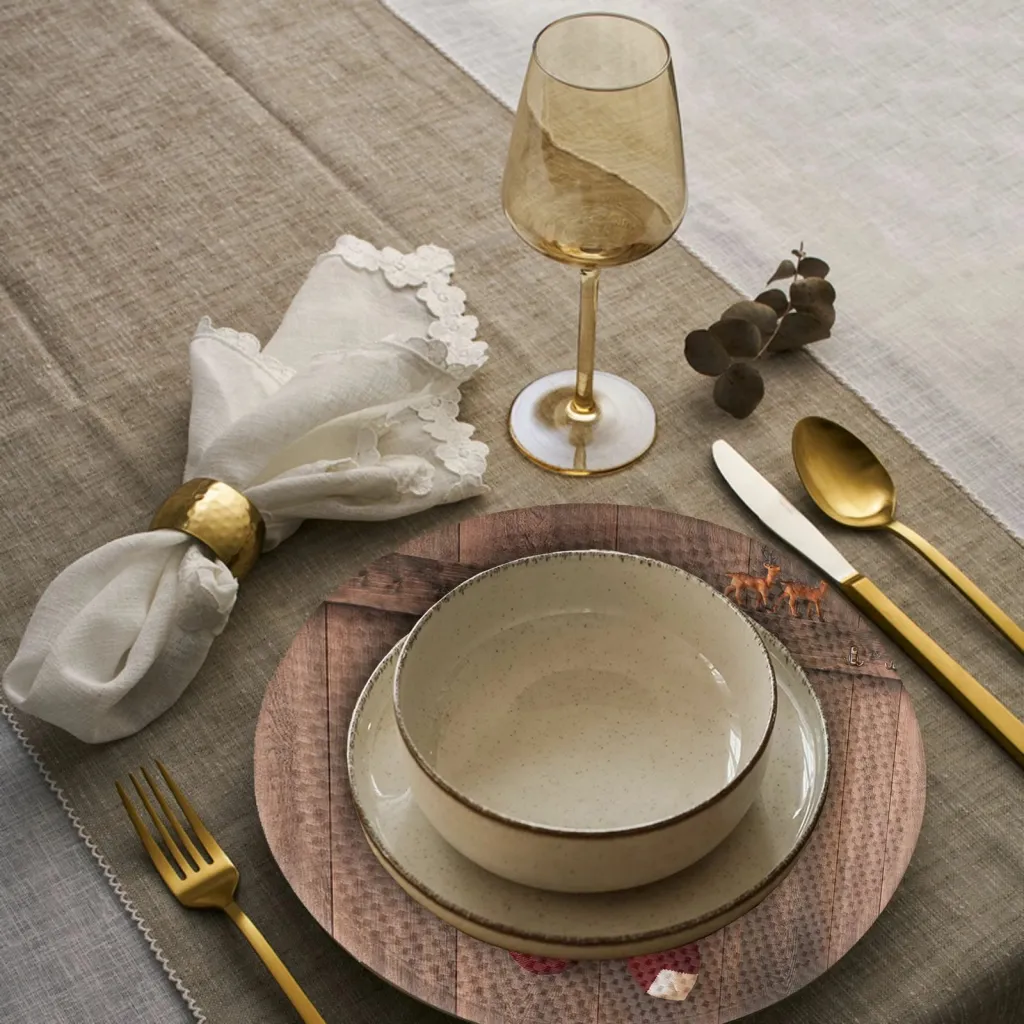 Set nënshtruesish tavoline Hermia Concept, shumëngjyrësh, 4 copë, 37cm - 3