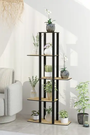 Stendë druri për lule, Skye Decor, ngjyrë lisi