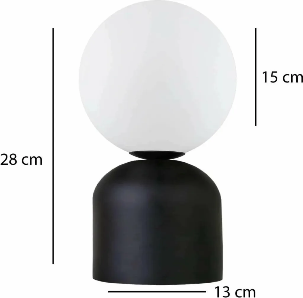 Llambë tavoline Opviq, e zezë, 241644 - 3