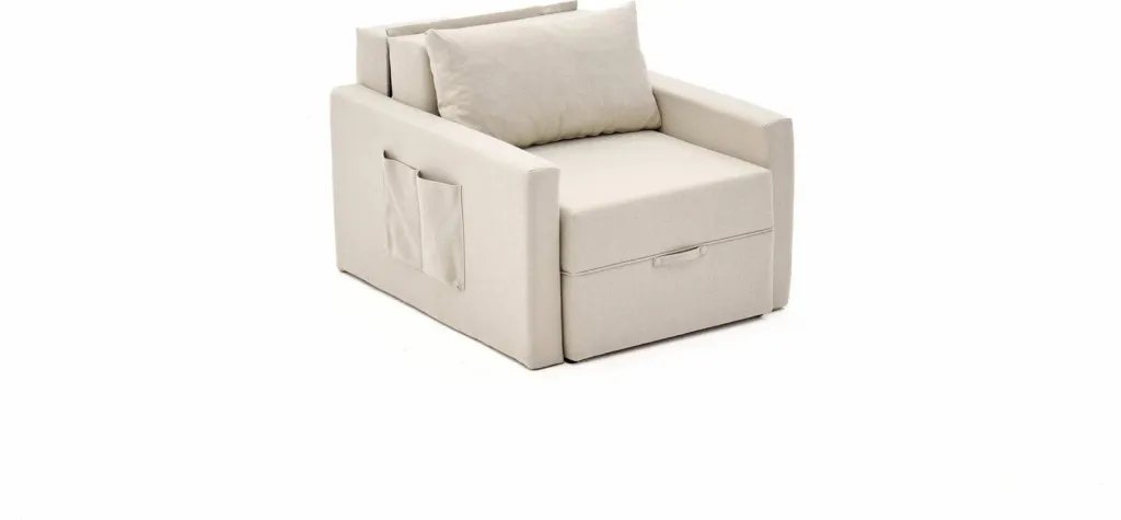 Krevat-karrige një vendi, Atelier del Sofa, Saros, krem - 4