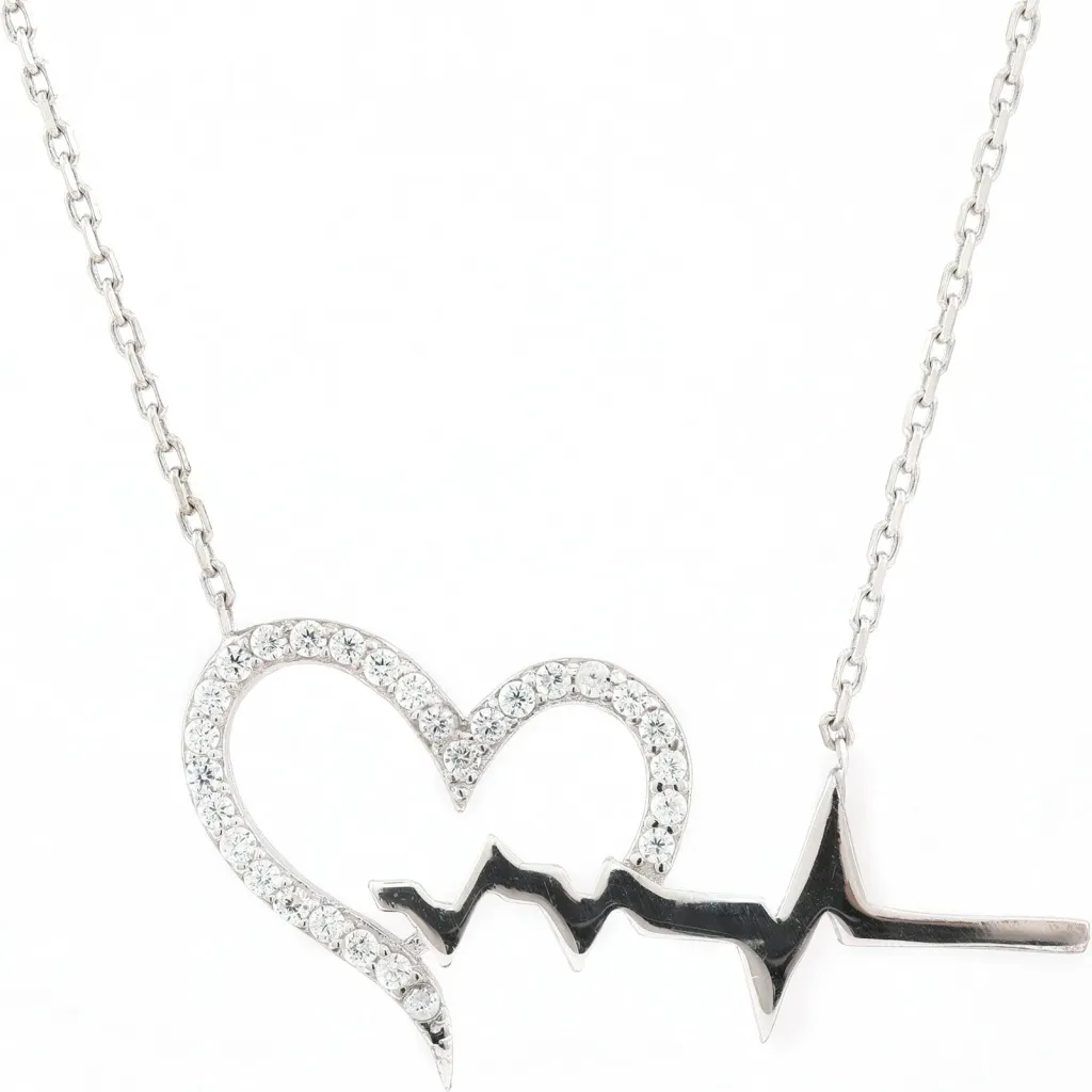 Varëse argjendi, model zemër me EKG, Jumeon, 9105 - 2