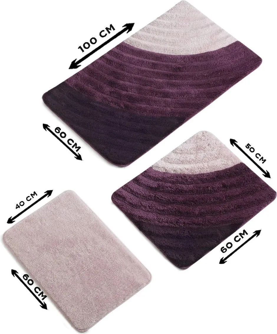 Set tapetash për banjo akrilik (3 copë), Mijolnir, ngjyrë vjollcë - 4