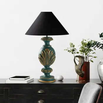Llambë tavoline Opviq, ELEGANZE-5311, ngjyrë e gjelbër dhe e zezë