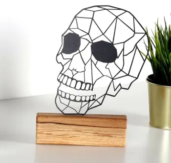 Objekt dekorativ kafkë, metal i zi, Evila Originals