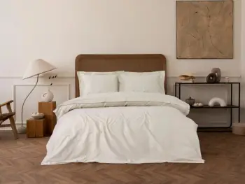 Set mbulesë për jorgan dopio, saten, ngjyrë bezhë, L'essentiel, Elegant