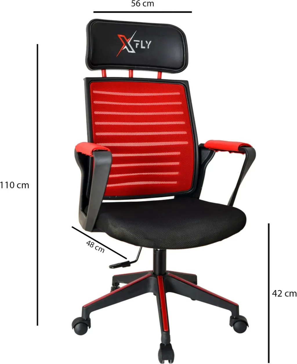 Karrige gaming Skye Decor, XFly, e kuqe - 2